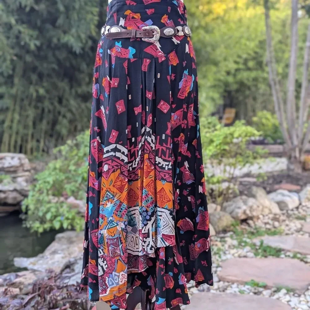 Vintage 90s Western Rodeo Skirt 28